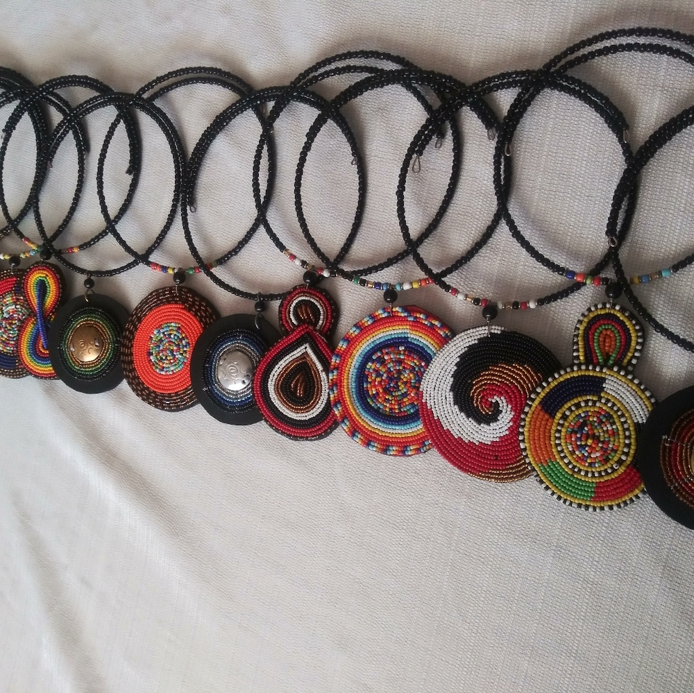 African Handmade Traditional Necklaces - Picture 2 of 3